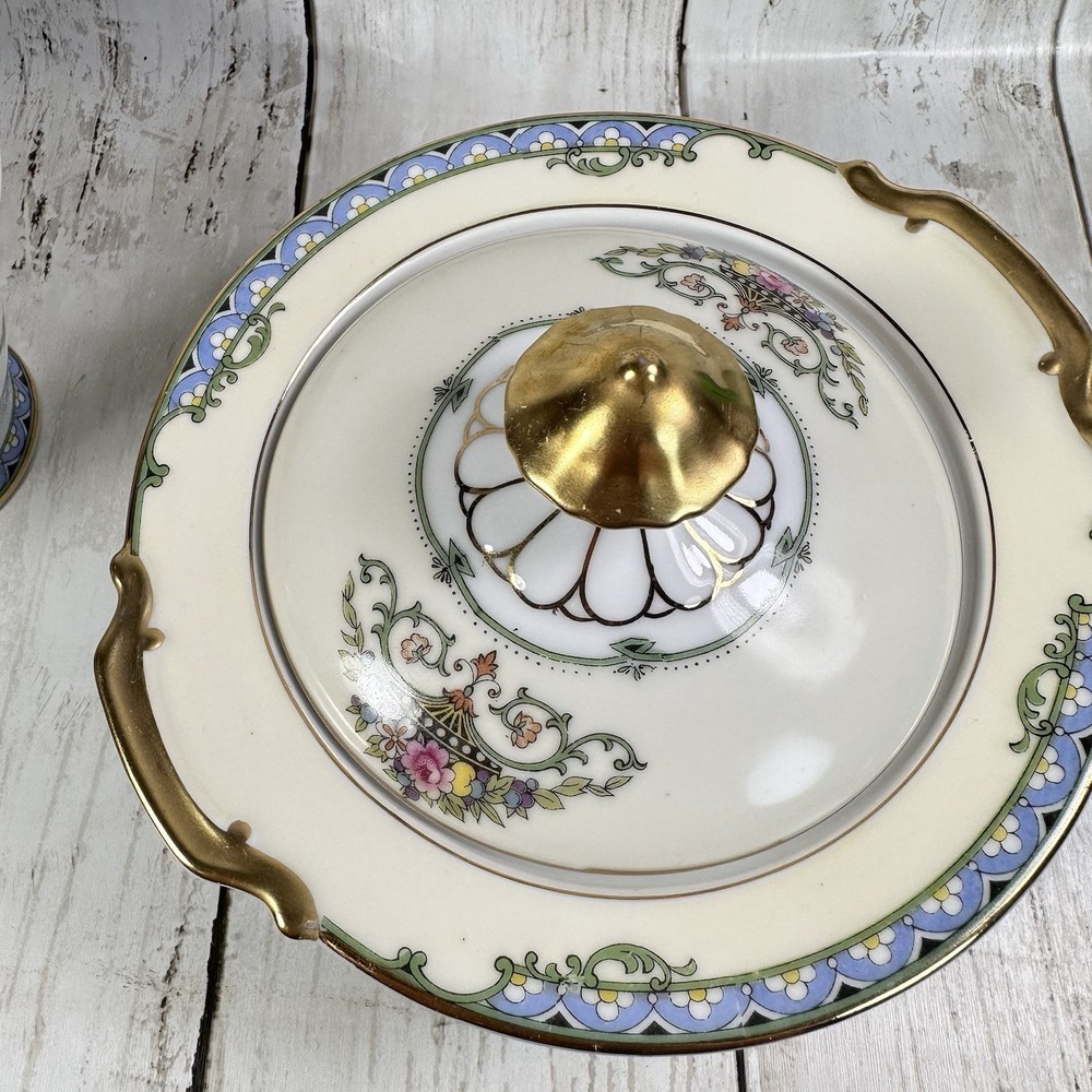 Vintage Noritake Favorita‎ Morimura Gold Trim  Cream and Sugar Bowl - Picture 4 of 16
